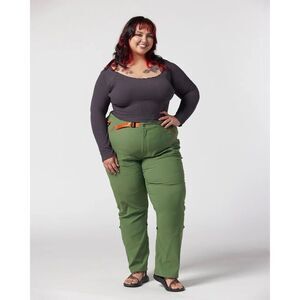 Alpine Parrot Ponderosa Pants Hiking Green Stretch Outdoor Trail Roll Up 22 Plus